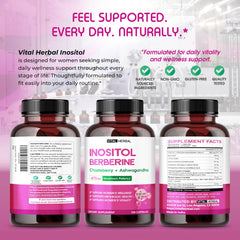 Vital Herbal GMP quality seal on bottle suggesting manufacturing and testing assurance