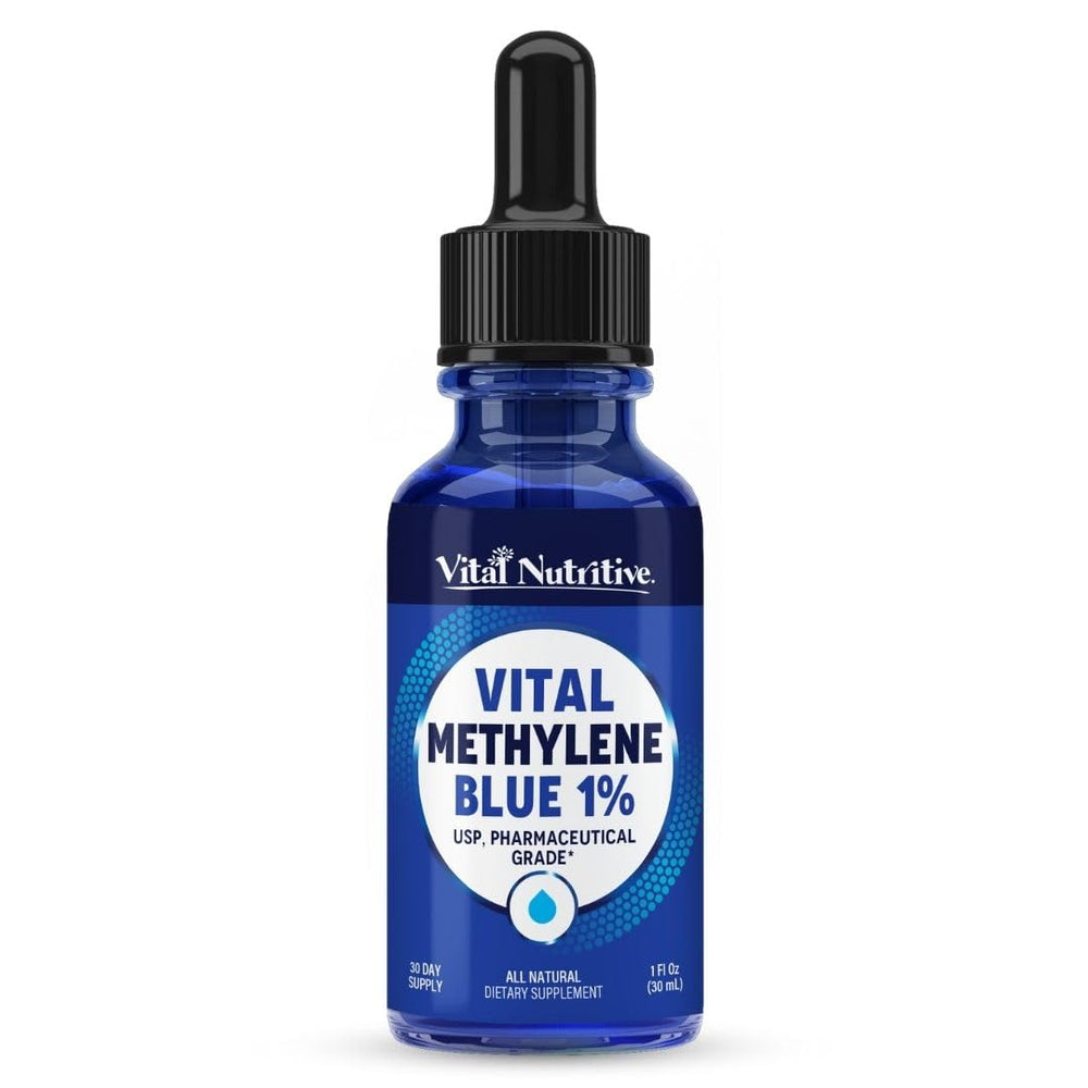 Vital Methylene Blue Drops 1% bottle with dropper – 30 mL