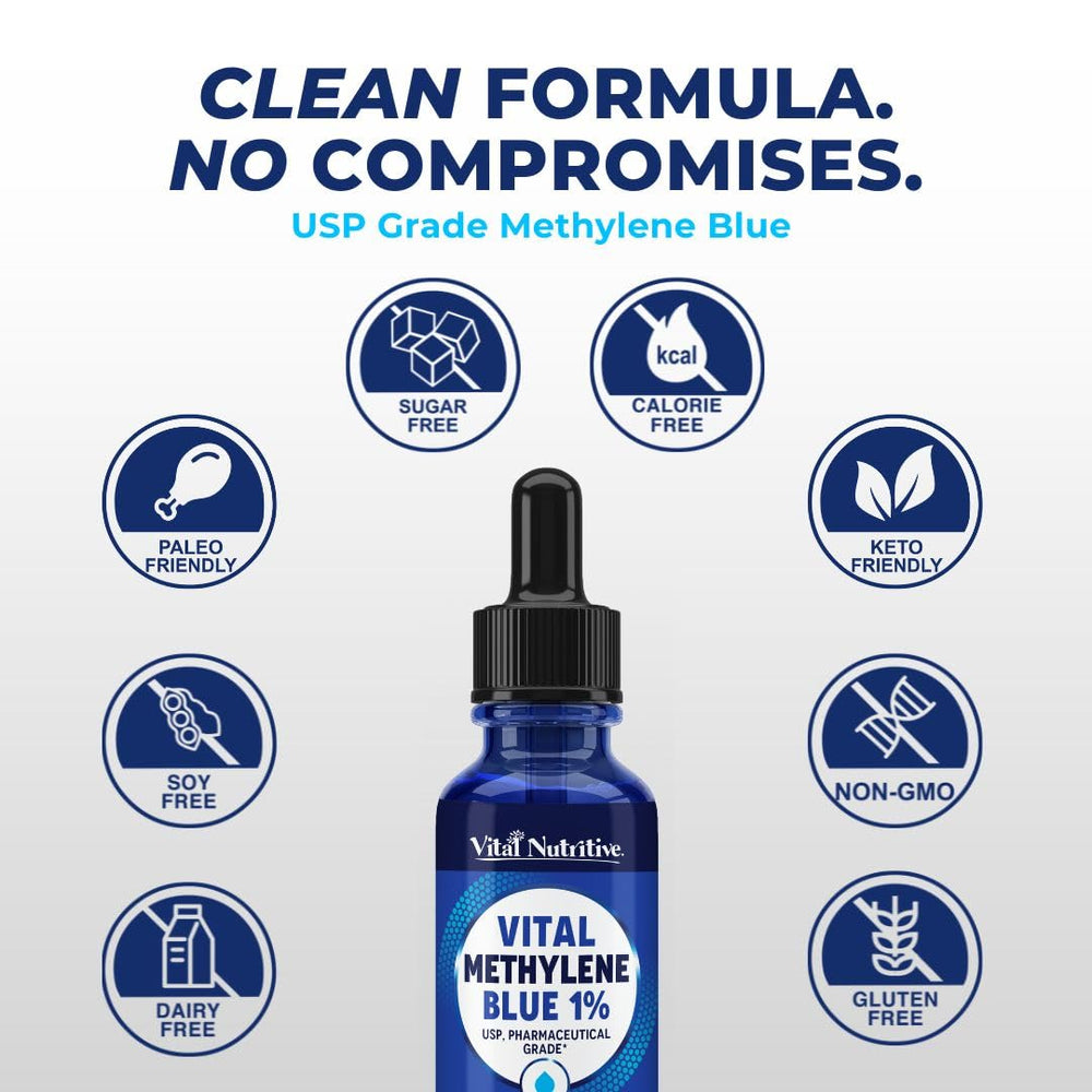 Product shot showing the dropper and blue liquid against white background