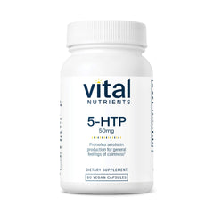 Vital Nutrients 5-HTP 50mg bottle and label