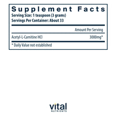 Packaging label of Acetyl L-Carnitine Powder