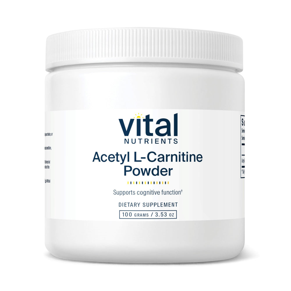 Vital Nutrients Acetyl L-Carnitine Powder 100 g bottle front view