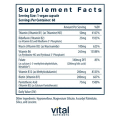 Close-up of B Complex vitamins for energy and stress support