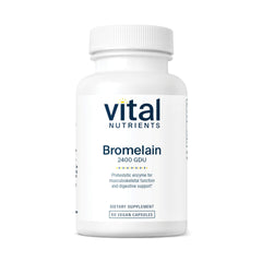 Vital Nutrients Bromelain 2400 GDU bottle - front label