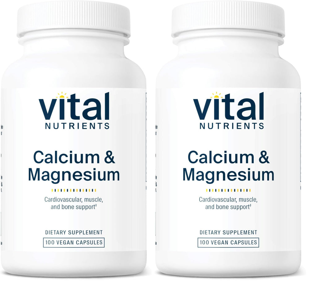 Vital Nutrients Calcium and Magnesium bottle supports daily bone and muscle health