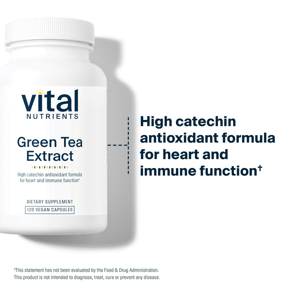 120-capsule bottle with green tea extract imagery