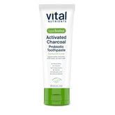 Bottle and box of Vital Nutrients Hyperbiotics Activated Charcoal Probiotic Toothpaste