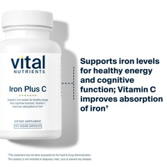 NSF-certified third-party testing image for Vital Nutrients Iron Plus C