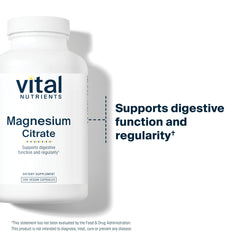 Nutrition label for Vital Nutrients Magnesium Citrate 150mg