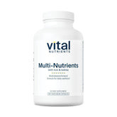 Vital Nutrients Multi-Nutrients bottle label highlighting Iron and Iodine