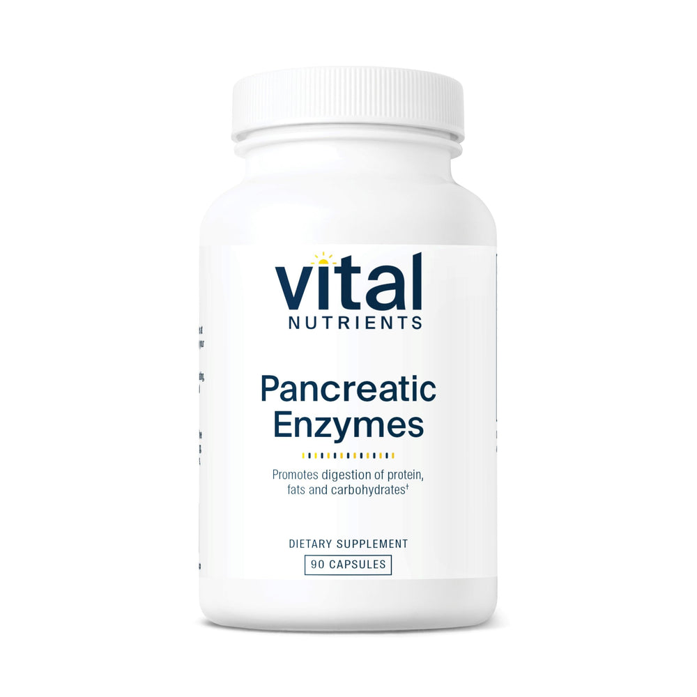 Vital Nutrients Pancreatic Enzymes 1000mg Full Strength label