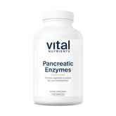 Front view of Vital Nutrients Pancreatic Enzymes 1000mg bottle