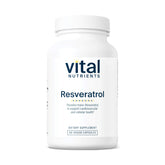 Vital Nutrients Resveratrol bottle front promoting antioxidant heart support