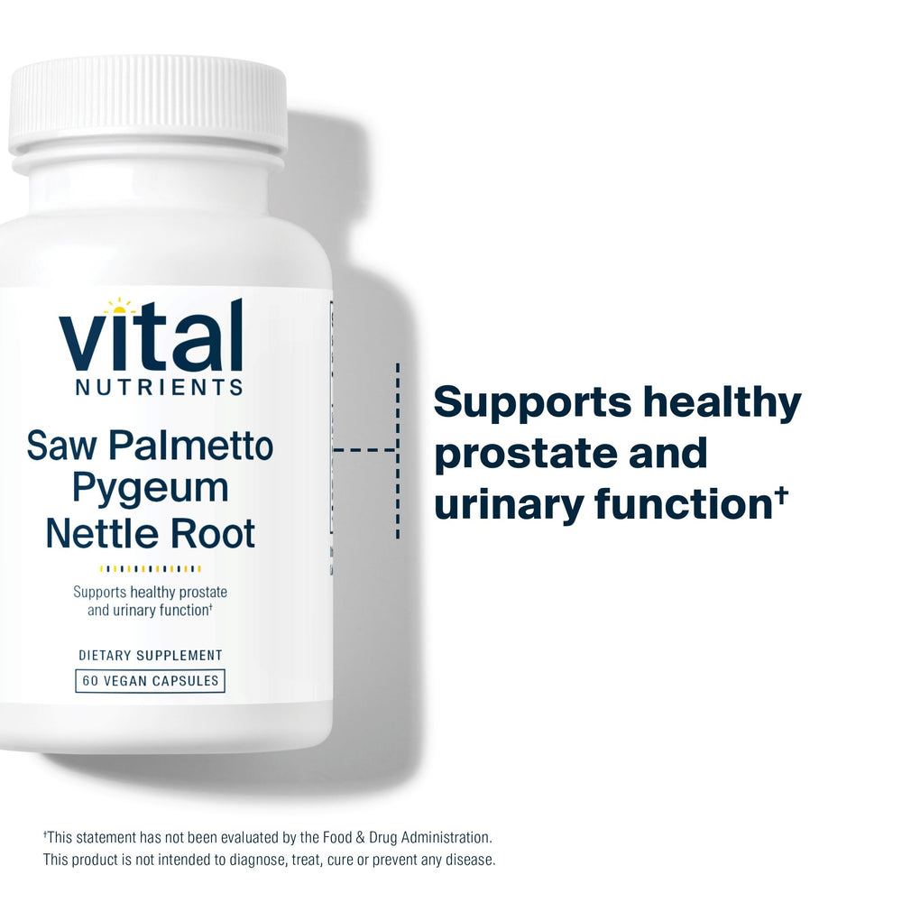 Close-up of Vital Nutrients label for vegan prostate support