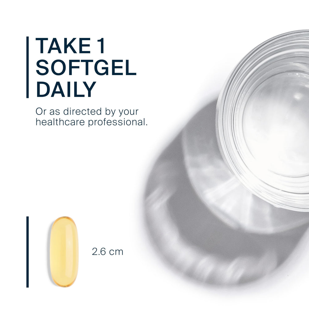 Lemon-flavored omega-3 fish oil softgels
