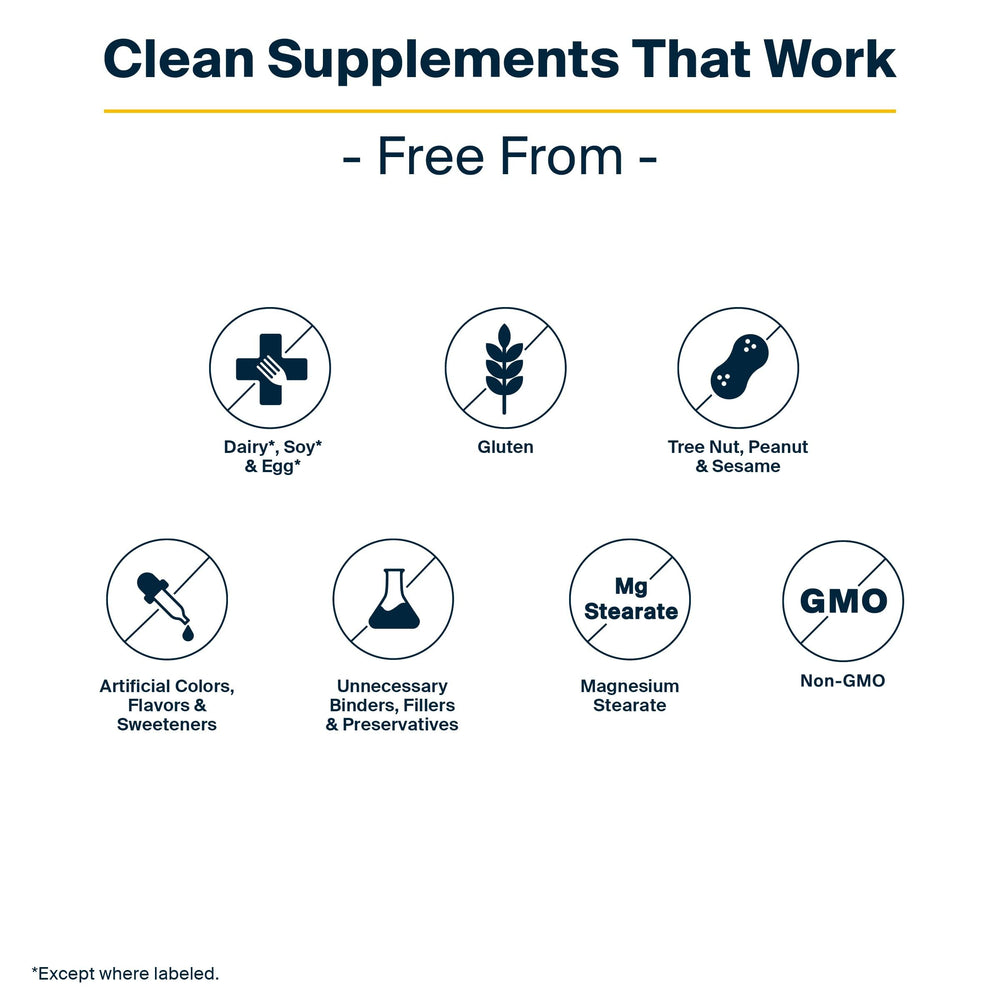 Label highlighting gluten-free, dairy-free, soy-free, and non-GMO