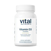 Vital Nutrients Vitamin D3 10000 IU bottle front view with 60 capsules