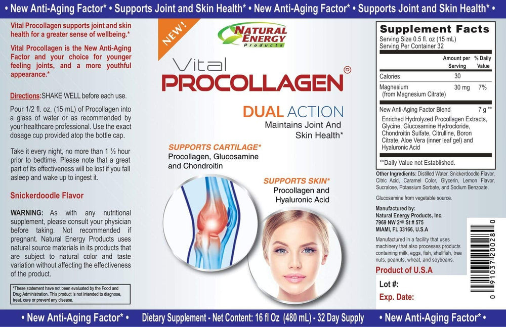 Step 2 nightly usage instruction for Vital Procollagen