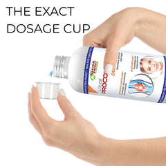 Snickerdoodle flavored collagen powder dissolving in a drink