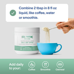 Nutrition facts panel on Bioactive Collagen Complex label