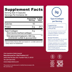 Graphic illustrating Type II collagen peptides and chondroitin sulfate