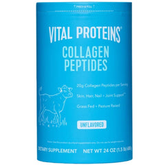 Front view of Vital Proteins Collagen Peptides Unflavored 24 oz container