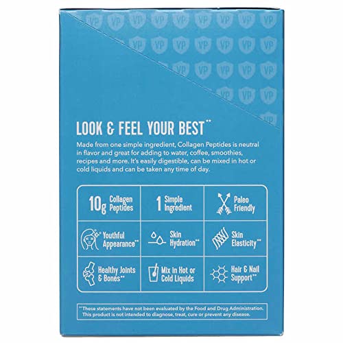 Unflavored collagen peptides powder with label