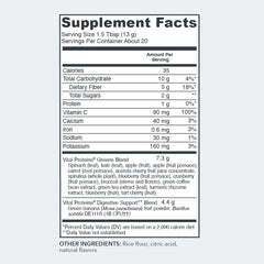 Vital Proteins Green Apple Daily Greens 9.3 oz back packaging