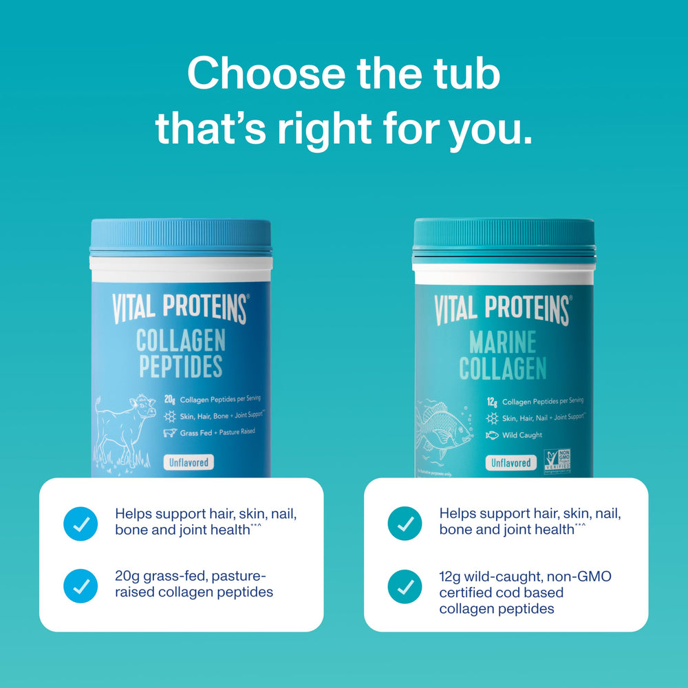 Serving scoop with marine collagen powder