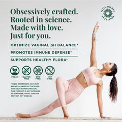Close-up of vegan, gluten-free feminine balance gummies