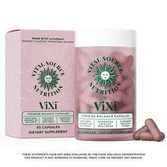 Vital Source Nutrition Vixi label design communicates clean, potent wellness for daily use