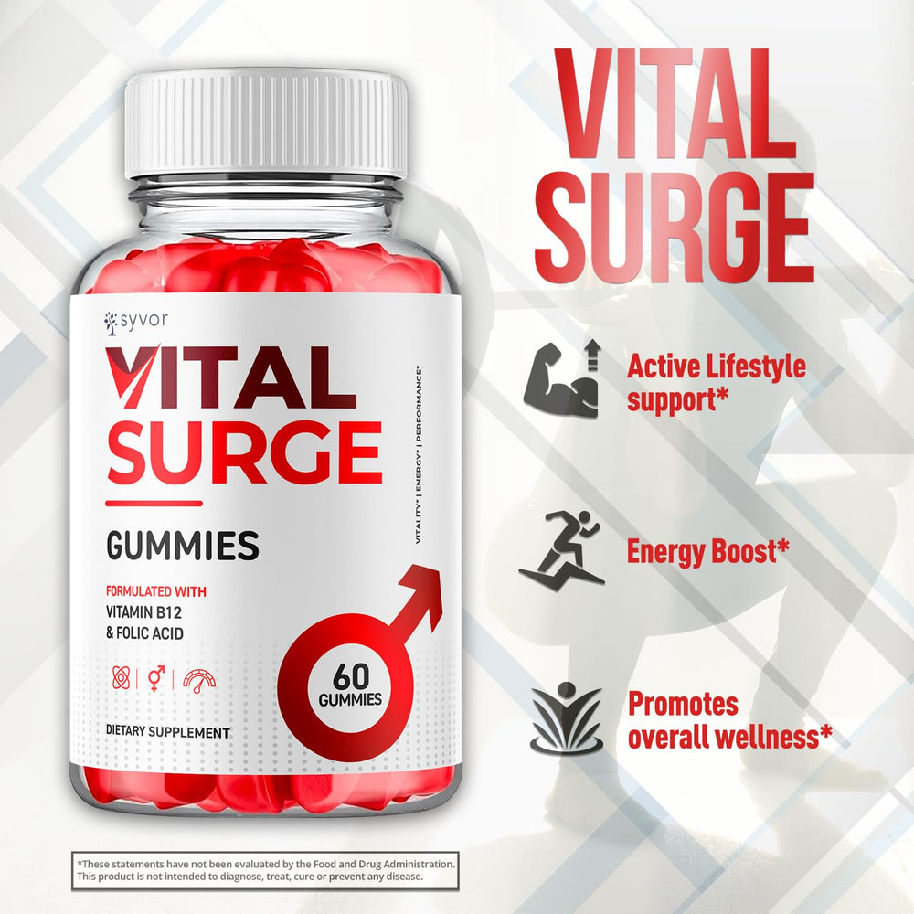 Vital Surge Gummies all-natural ingredients label