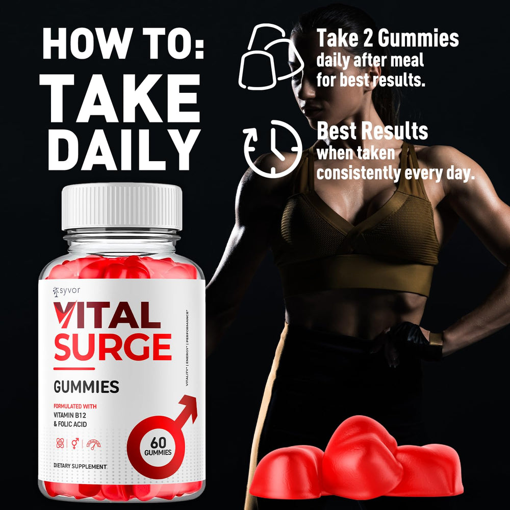 Vital Surge Gummies nutrition facts panel