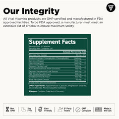 Chlorophyll capsules with zinc supplementation