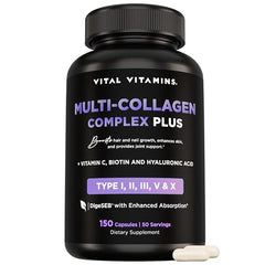 Vital Vitamins Multi Collagen Complex Plus bottle and label