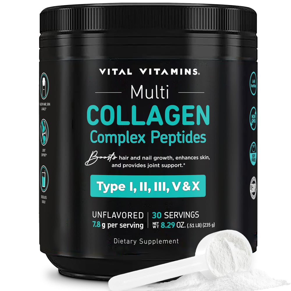 Vital Vitamins multi collagen peptides powder bottle with label