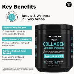 7.8g collagen powder scoop next to container