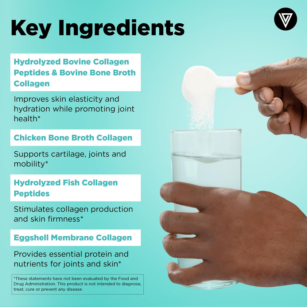 Collagen powder dissolving in water