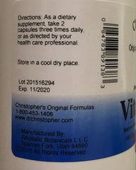 Close-up of Vitalerbs ingredients: Alfalfa, Dandelion, Kelp, Spirulina