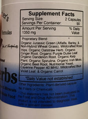 180 vegetarian capsules of Vitalerbs