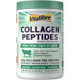 Vitalibre Bovine Collagen Peptides powder in scoop on white background