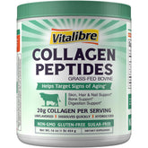 Vitalibre Bovine Collagen Peptides bottle label with grass-fed sourcing