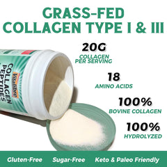 Collagen powder being added to coffee