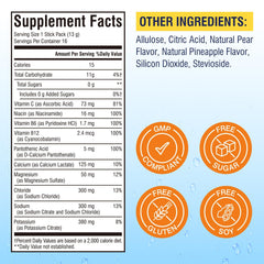 Vitalibre electrolytes zero sugar packet, keto-friendly for low-carb hydration.