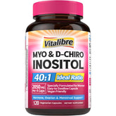 Vitalibre Inositol supplement bottle with 120 vegan capsules