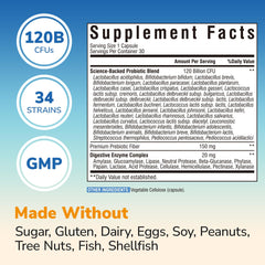 Front view of Vitalibre Probiotics bottle