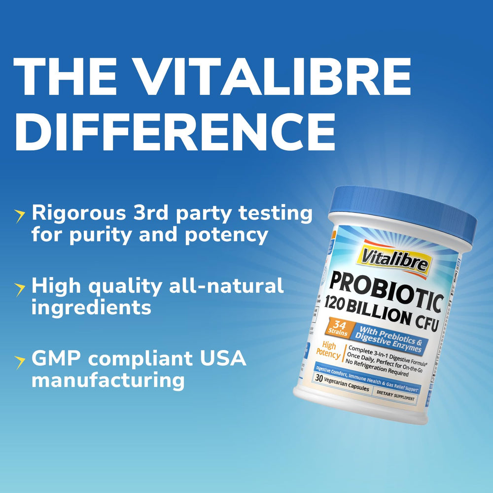 Vitalibre Probiotics packaging and storage information