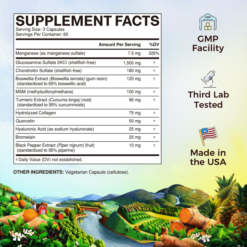 Close-up of Vitalitown 11-in-1 bottle label with ingredients