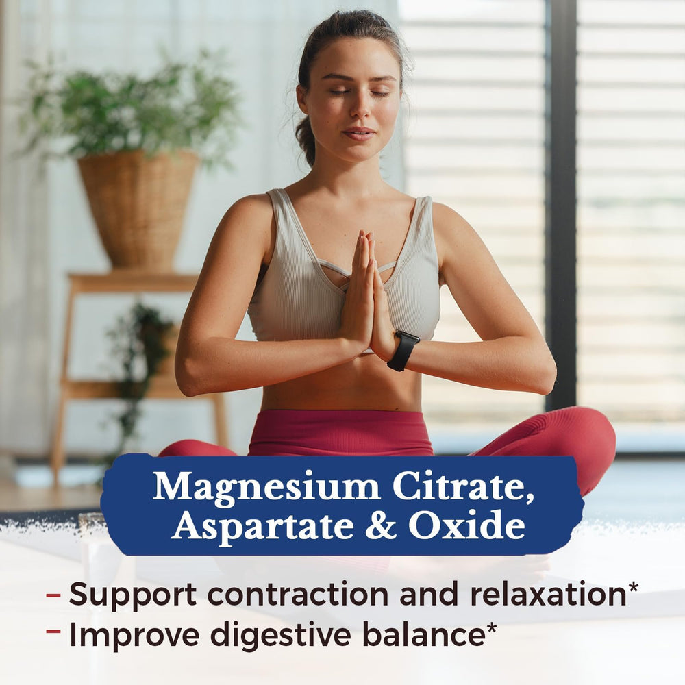 Vegan and Non-GMO magnesium supplement packaging