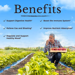 Made in the USA label on Vitalitown probiotic packaging